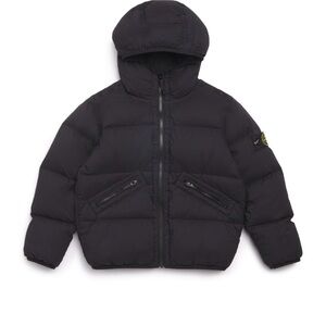 Stone Island Junior Black Down Puffer Jacket – Size 12 (156 cm)